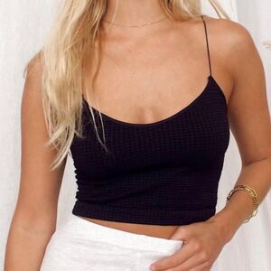 12th Tribe Women's Black Crop-top